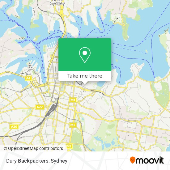 Dury Backpackers map