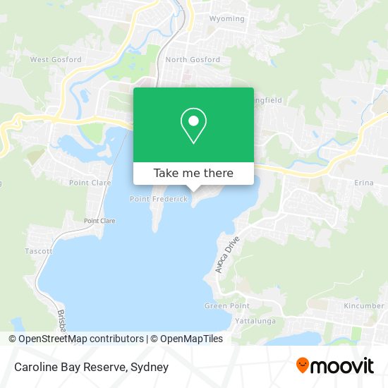Caroline Bay Reserve map