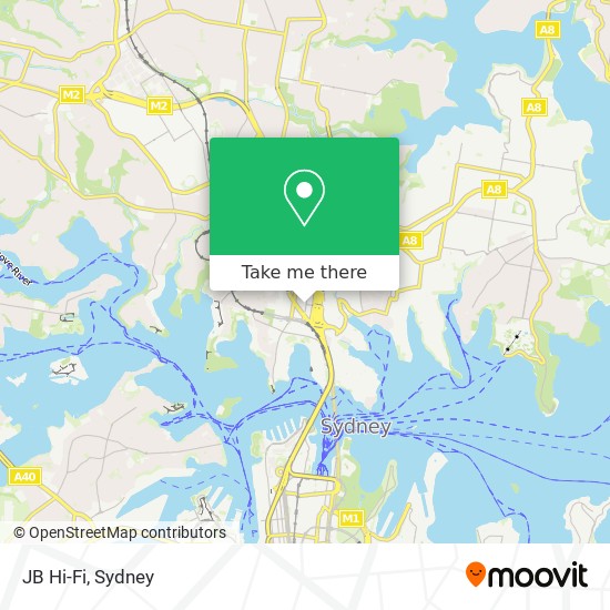 JB Hi-Fi map