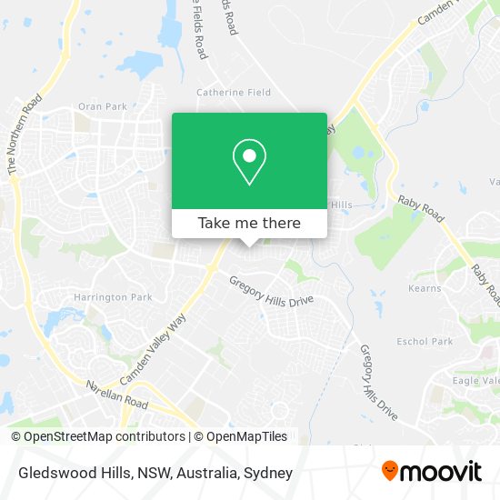 Mapa Gledswood Hills, NSW, Australia