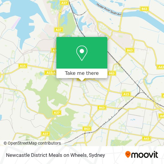 Newcastle District Meals on Wheels map