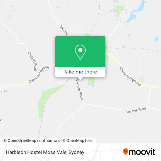 Mapa Harbison Hostel Moss Vale