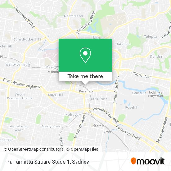 Mapa Parramatta Square Stage 1