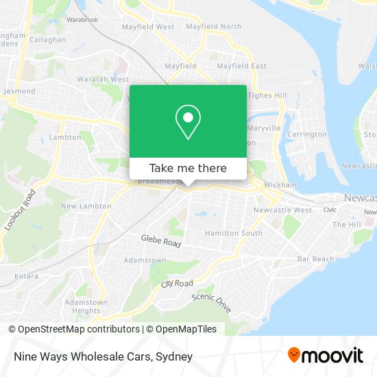 Nine Ways Wholesale Cars map