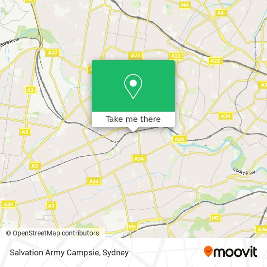 Salvation Army Campsie map