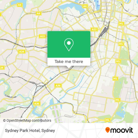 Sydney Park Hotel map