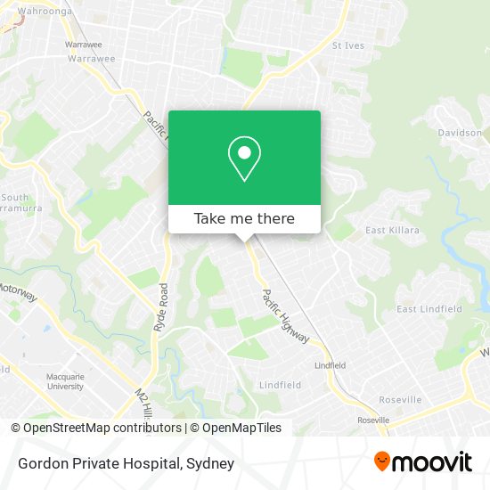 Gordon Private Hospital map