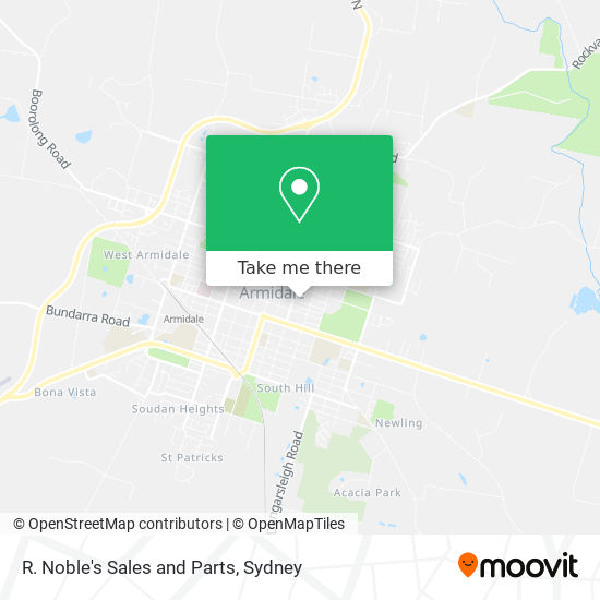 R. Noble's Sales and Parts map