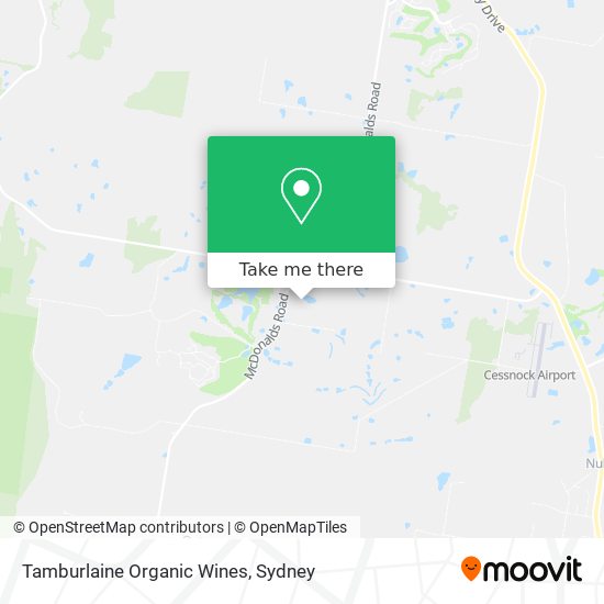 Tamburlaine Organic Wines map