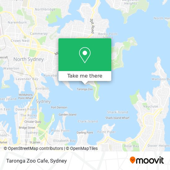 Mapa Taronga Zoo Cafe