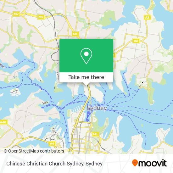 Chinese Christian Church Sydney map