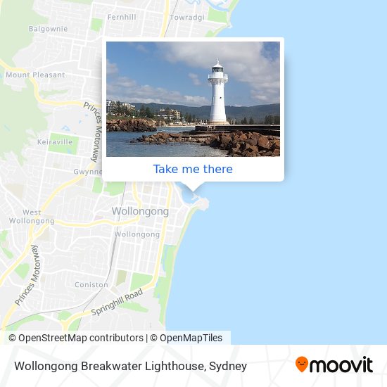 Mapa Wollongong Breakwater Lighthouse