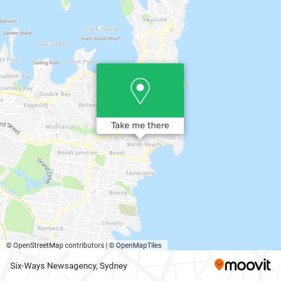 Mapa Six-Ways Newsagency