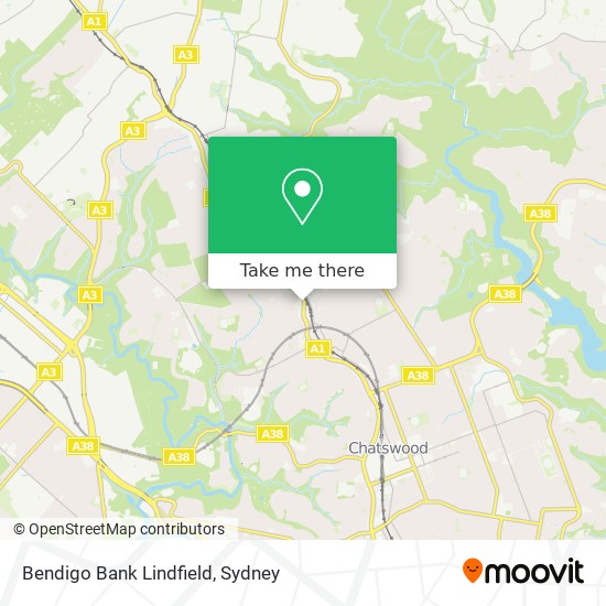 Mapa Bendigo Bank Lindfield