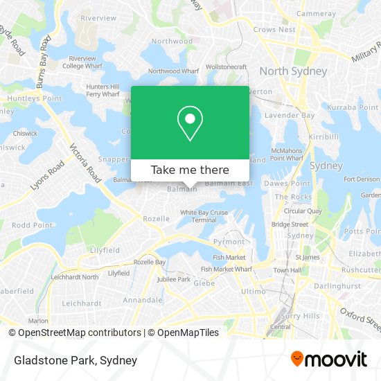 Mapa Gladstone Park
