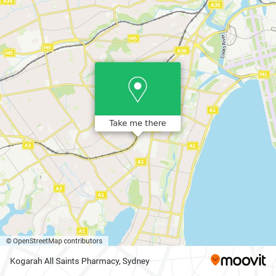 Mapa Kogarah All Saints Pharmacy