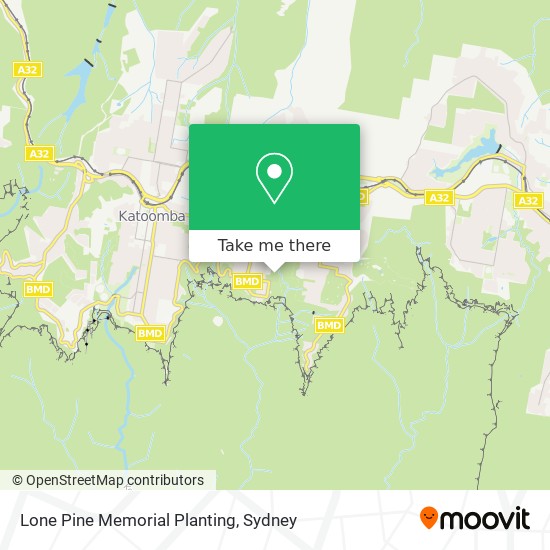 Lone Pine Memorial Planting map