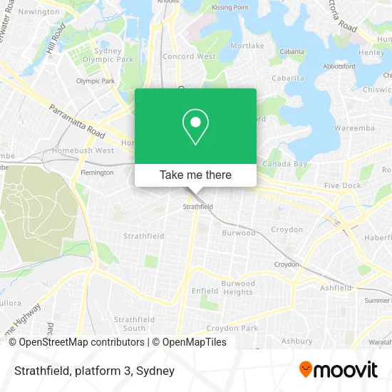 Strathfield, platform 3 map