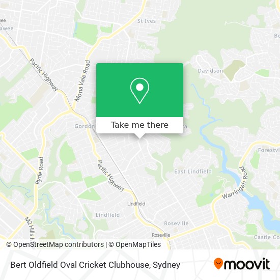 Bert Oldfield Oval Cricket Clubhouse map