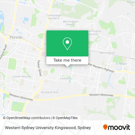 Western Sydney University Kingswood map