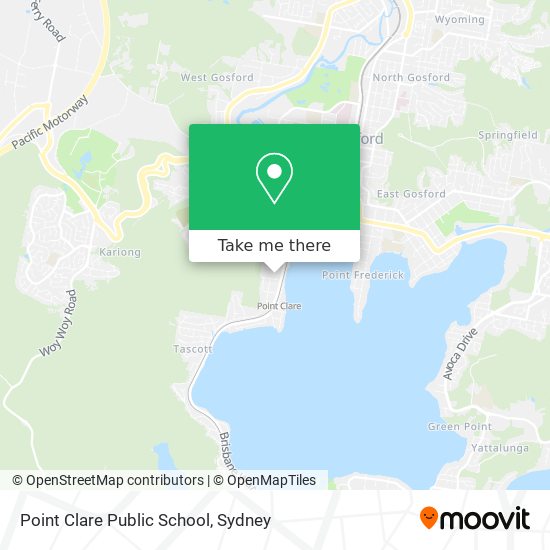 Mapa Point Clare Public School