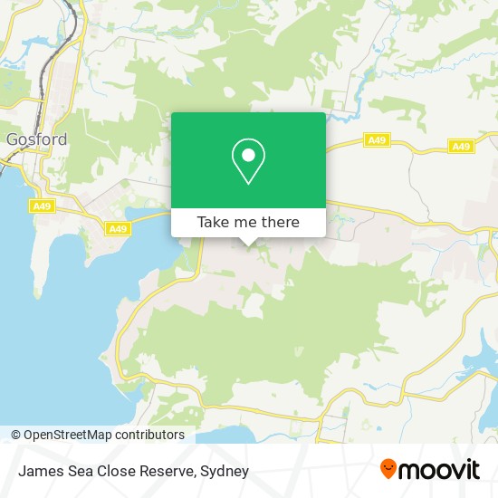 James Sea Close Reserve map