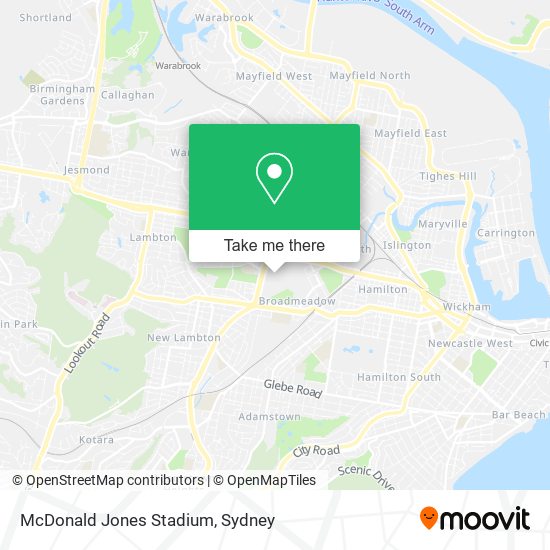 McDonald Jones Stadium map