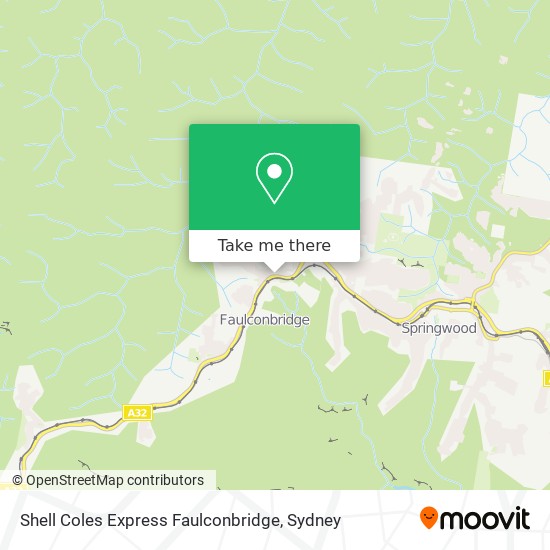 Shell Coles Express Faulconbridge map