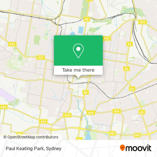 Paul Keating Park map