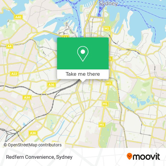 Redfern Convenience map