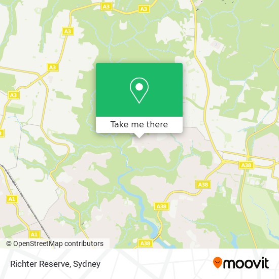 Mapa Richter Reserve