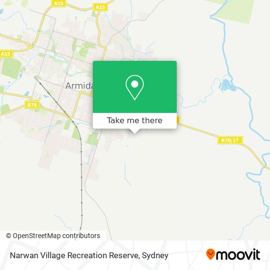 Narwan Village Recreation Reserve map