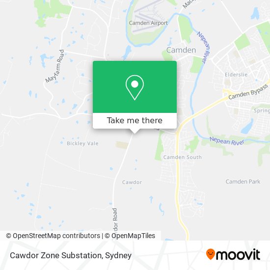 Cawdor Zone Substation map