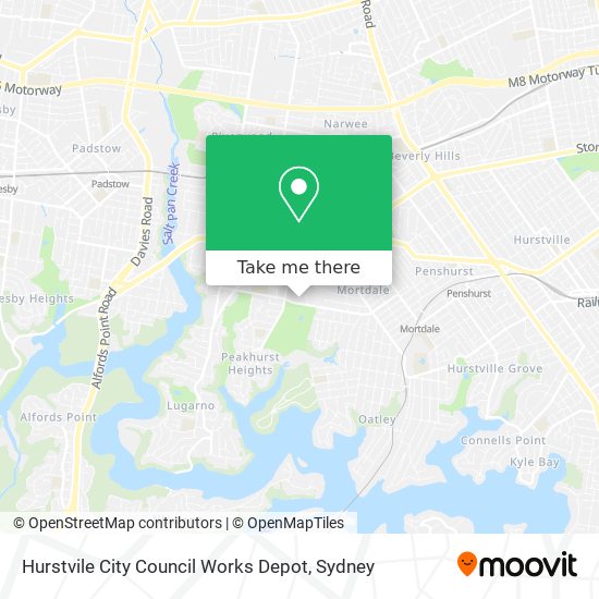 Hurstvile City Council Works Depot map