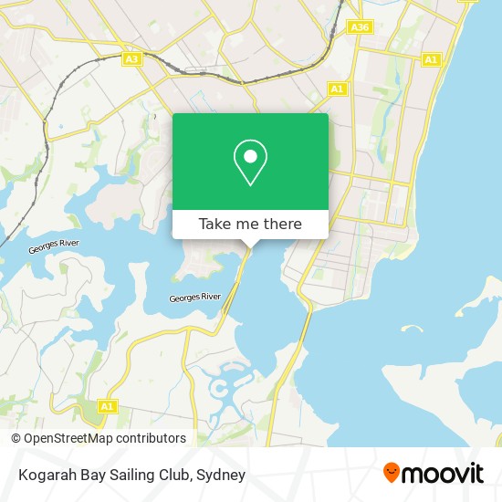 Kogarah Bay Sailing Club map