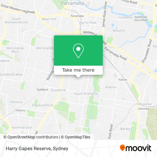 Harry Gapes Reserve map