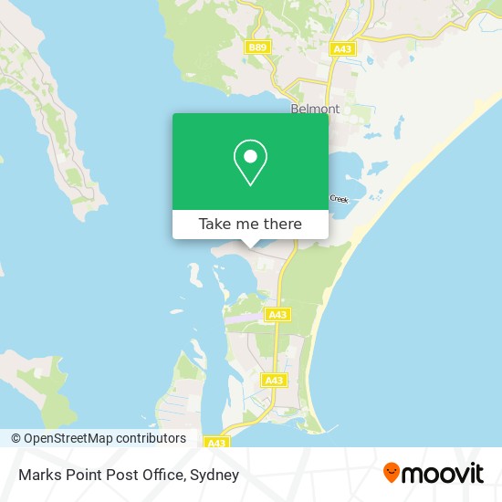 Marks Point Post Office map