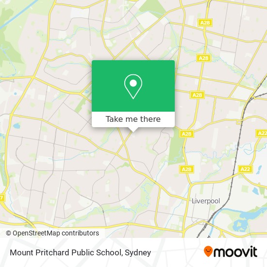 Mapa Mount Pritchard Public School