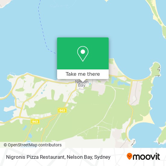 Nigronis Pizza Restaurant, Nelson Bay map