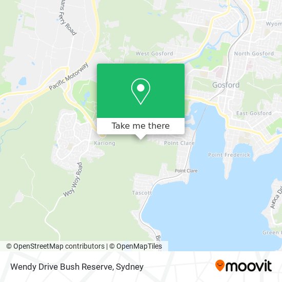 Wendy Drive Bush Reserve map