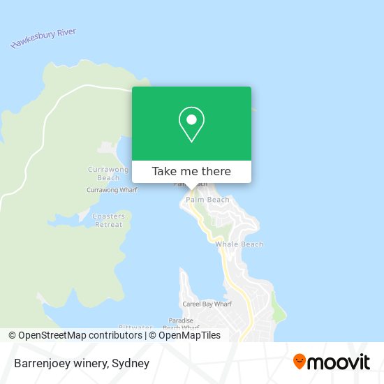 Barrenjoey winery map