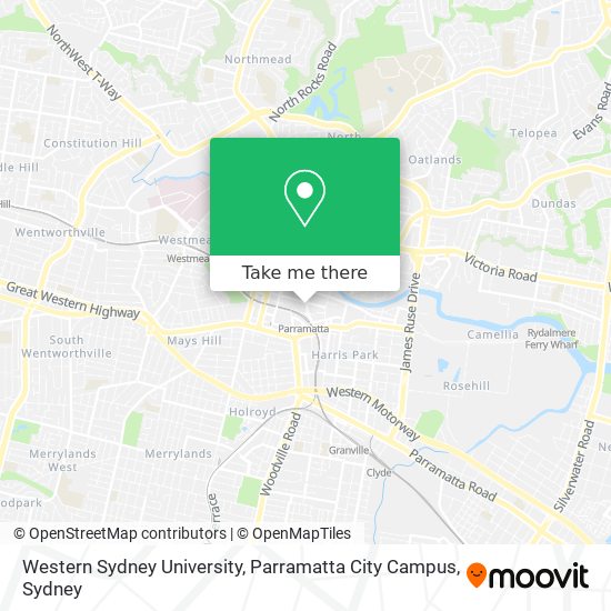 Western Sydney University, Parramatta City Campus map