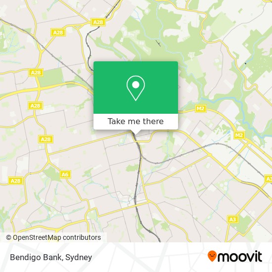 Bendigo Bank map