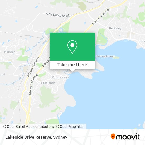 Mapa Lakeside Drive Reserve