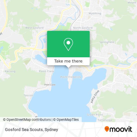 Gosford Sea Scouts map