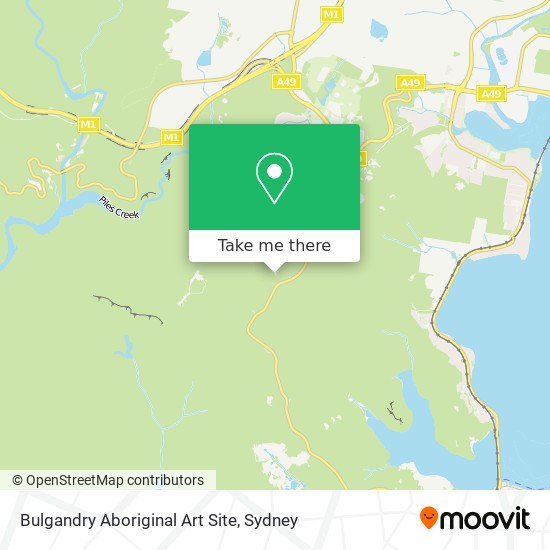 Mapa Bulgandry Aboriginal Art Site
