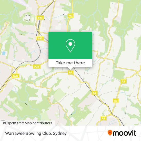 Warrawee Bowling Club map