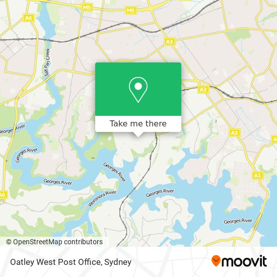 Oatley West Post Office map