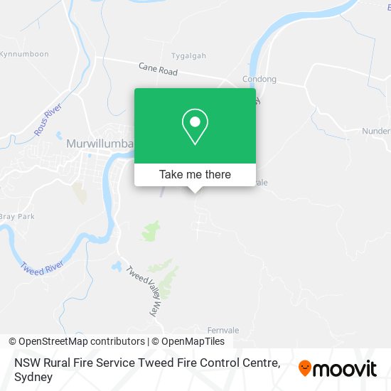NSW Rural Fire Service Tweed Fire Control Centre map