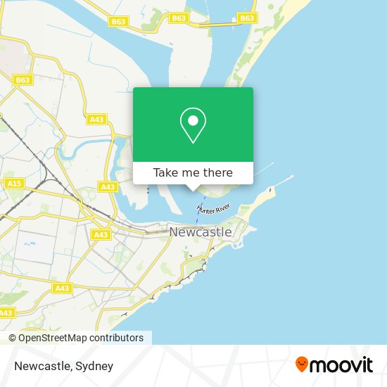 Mapa Newcastle